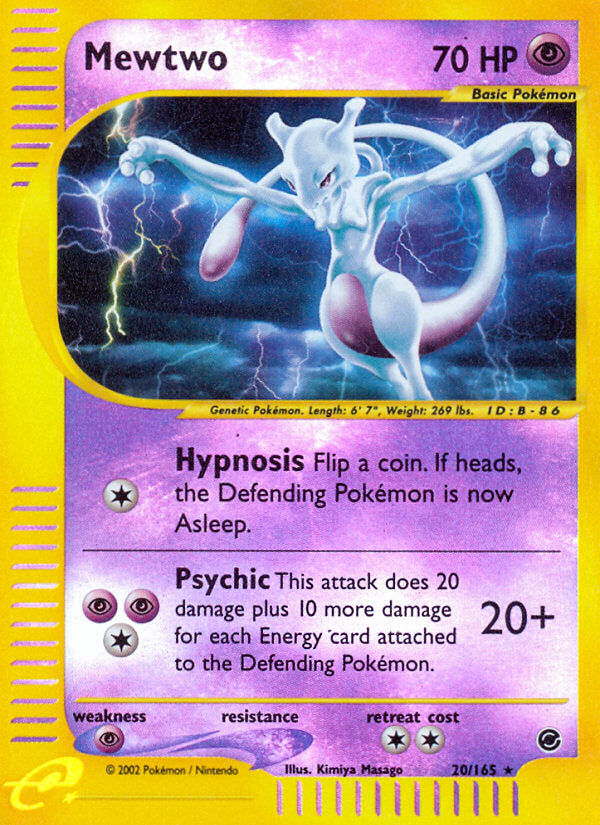 E-Series Expedition Mewtwo #20/165 reverse holo